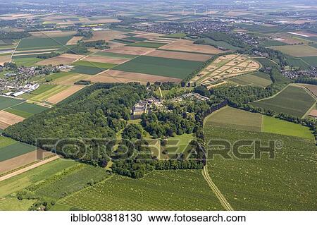 "Aerial view, Schloss Dyck moated castle, Juchen, North Rhine-Westphalia, Germany, Europe" View Large Photo Image Stock Image - "Aerial view, Schloss Dyck moated castle, Juchen, North Rhine-Westphalia, Germany, Europe". Fotosearch