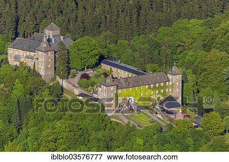 "Aerial view, Schnellenberg Burghotel, Burg Schnellenberg Castle, Schnellenberg, Attendorn, North Rhine-Westphalia, Germany, Europe" View Large Photo Image Stock Photo - "Aerial view, Schnellenberg Burghotel, Burg Schnellenberg Castle, Schnellenberg, Attendorn, North Rhine-Westphalia, Germany, Europe". Fotosearch