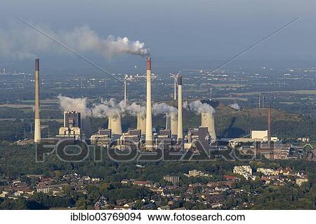 "Aerial view, Scholven coal-fired power plant, Scholven, Gladbeck, North Rhine-Westphalia, Germany, Europe" View Large Photo Image Picture - "Aerial view, Scholven coal-fired power plant, Scholven, Gladbeck, North Rhine-Westphalia, Germany, Europe". Fotosearch