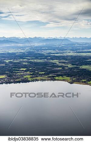 "Aerial view, Seeshaupt and the southern shore of Lake Starnberg, Upper Bavaria, Bavaria, Germany, Europe" View Large Photo Image Stock Photography - "Aerial view, Seeshaupt and the southern shore of Lake Starnberg, Upper Bavaria, Bavaria, Germany, Europe". Fotosearch