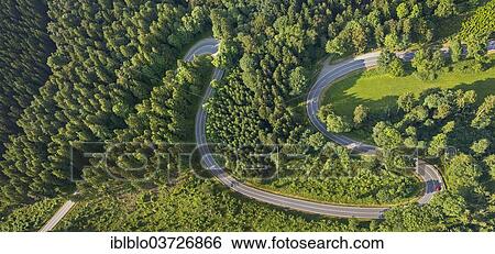 "Aerial view, sharp curves on the road L870, Hoppecke, Brilon, North Rhine-Westphalia, Germany, Europe" View Large Photo Image Stock Photograph - "Aerial view, sharp curves on the road L870, Hoppecke, Brilon, North Rhine-Westphalia, Germany, Europe". Fotosearch