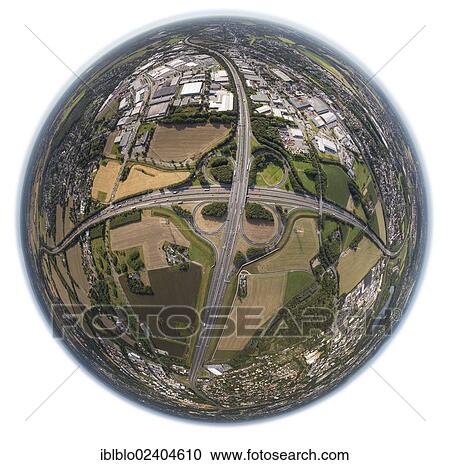 "Aerial view, shot with a fisheye lens, Dortmund West motorway intersection, A45 motorway and A40 motorway, Dortmund, Ruhr area, North Rhine-Westphalia, Germany, Europe" View Large Photo Image Stock Image - "Aerial view, shot with a fisheye lens, Dortmund West motorway intersection, A45 motorway and A40 motorway, Dortmund, Ruhr area, North Rhine-Westphalia, Germany, Europe". Fotosearch