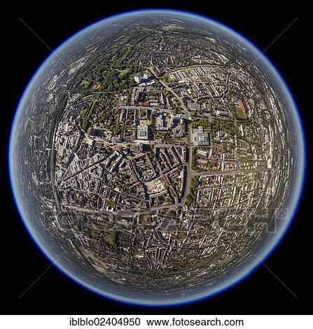 "Aerial view, shot with a fisheye lens, city centre of Gelsenkirchen, Ruhr area, North Rhine-Westphalia, Germany, Europe" View Large Photo Image Stock Image - "Aerial view, shot with a fisheye lens, city centre of Gelsenkirchen, Ruhr area, North Rhine-Westphalia, Germany, Europe". Fotosearch