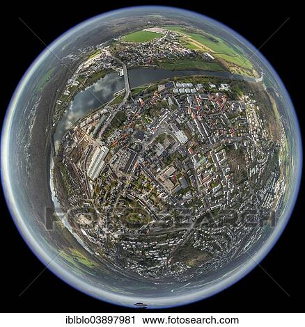 "Aerial view shot with a fisheye lens, Kettwig, the Ruhr river and the Ruhr valley, Essen, Ruhr district, North Rhine-Westphalia, Germany, Europe" View Large Photo Image Stock Image - "Aerial view shot with a fisheye lens, Kettwig, the Ruhr river and the Ruhr valley, Essen, Ruhr district, North Rhine-Westphalia, Germany, Europe". Fotosearch