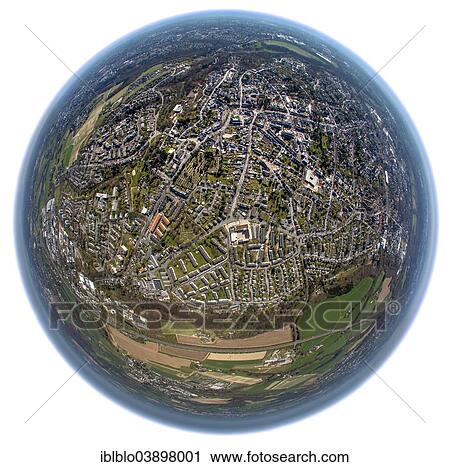 "Aerial view shot with a fisheye lens, Gruyten, Haan, North Rhine-Westphalia, Germany, Europe" View Large Photo Image Stock Image - "Aerial view shot with a fisheye lens, Gruyten, Haan, North Rhine-Westphalia, Germany, Europe". Fotosearch