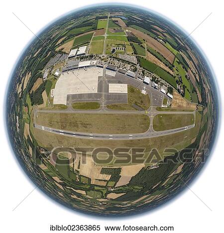 "Aerial view, shot with a fisheye lens, Muenster Osnabrueck International Airport, North Rhine-Westphalia, Germany, Europe" View Large Photo Image Stock Photography - "Aerial view, shot with a fisheye lens, Muenster Osnabrueck International Airport, North Rhine-Westphalia, Germany, Europe". Fotosearch