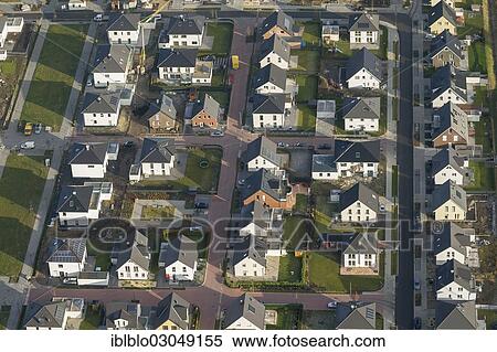 "Aerial view, single-family detached houses, new construction area Maybacher Heide, Recklinghausen, Recklinghausen, North Rhine-Westphalia, Germany, Europe" View Large Photo Image Stock Photography - "Aerial view, single-family detached houses, new construction area Maybacher Heide, Recklinghausen, Recklinghausen, North Rhine-Westphalia, Germany, Europe". Fotosearch