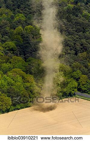 "Aerial view, small tornado on a field in Monchengladbach, North Rhine-Westphalia, Germany, Europe" View Large Photo Image Stock Image - "Aerial view, small tornado on a field in Monchengladbach, North Rhine-Westphalia, Germany, Europe". Fotosearch