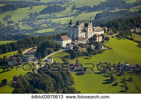 "Aerial view, Sonntagberg Basilica, Alpine foothills with meadows, Sonntagberg, Lower Austria, Austria, Europe" View Large Photo Image Stock Image - "Aerial view, Sonntagberg Basilica, Alpine foothills with meadows, Sonntagberg, Lower Austria, Austria, Europe". Fotosearch