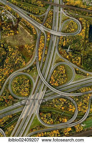 "Aerial view, Springorumknoten junction of the freeway and Bundesstrasse 236N highway, autumn, Dortmund, Ruhr region, North Rhine-Westphalia, Germany, Europe" View Large Photo Image Stock Photo - "Aerial view, Springorumknoten junction of the freeway and Bundesstrasse 236N highway, autumn, Dortmund, Ruhr region, North Rhine-Westphalia, Germany, Europe". Fotosearch