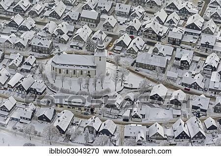 "Aerial view, St. Jakobus Church or St. James Church, in winter, Winterberg, Winterberg, Sauerland, Hochsauerlandkreis, North Rhine-Westphalia, Germany, Europe" View Large Photo Image Stock Image - "Aerial view, St. Jakobus Church or St. James Church, in winter, Winterberg, Winterberg, Sauerland, Hochsauerlandkreis, North Rhine-Westphalia, Germany, Europe". Fotosearch