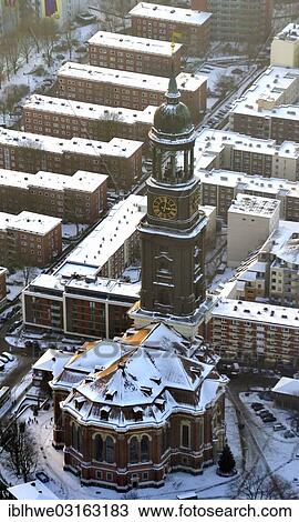 "Aerial view, St. Michaelis Church in winter, Hamburg, Hamburg, Germany, Europe" View Large Photo Image Stock Image - "Aerial view, St. Michaelis Church in winter, Hamburg, Hamburg, Germany, Europe". Fotosearch
