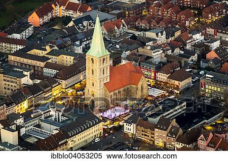 "Aerial View, St. Paul's Church with Christmas market, ice rink, downtown, Hamm, Ruhr district, North Rhine-Westphalia, Germany, Europe" View Large Photo Image Stock Photography - "Aerial View, St. Paul's Church with Christmas market, ice rink, downtown, Hamm, Ruhr district, North Rhine-Westphalia, Germany, Europe". Fotosearch