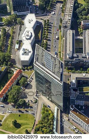 "Aerial view, Stadttor skyscarper, Duesseldorf, North Rhine-Westphalia, Germany, Europe" View Large Photo Image Stock Photo - "Aerial view, Stadttor skyscarper, Duesseldorf, North Rhine-Westphalia, Germany, Europe". Fotosearch