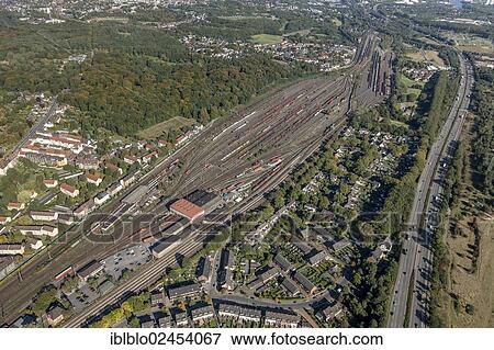 "Aerial view, Stellwerk 4, railway switches on the Ostberg in Oberhausen-Osterfeld, Oberhausen, Ruhr area, North Rhine-Westphalia, Germany, Europe" View Large Photo Image Stock Photo - "Aerial view, Stellwerk 4, railway switches on the Ostberg in Oberhausen-Osterfeld, Oberhausen, Ruhr area, North Rhine-Westphalia, Germany, Europe". Fotosearch