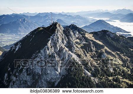 "Aerial view, summit of Mt Wendelstein, Mangfall Mountains, Bavarian Prealps, Bavaria, Germany, Europe" View Large Photo Image Stock Photo - "Aerial view, summit of Mt Wendelstein, Mangfall Mountains, Bavarian Prealps, Bavaria, Germany, Europe". Fotosearch