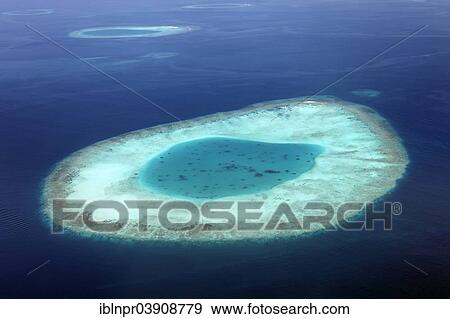 "Aerial view, sunken island and coral reef, Indian Ocean, Maldives, Asia" View Large Photo Image Stock Photo - "Aerial view, sunken island and coral reef, Indian Ocean, Maldives, Asia". Fotosearch