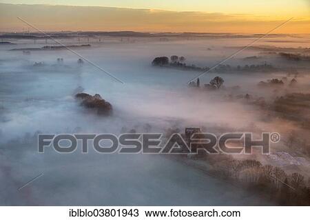 "Aerial view, sunrise, morning mist above the Lippe river, Hamm, Ruhr area, North Rhine-Westphalia, Germany, Europe" View Large Photo Image Stock Image - "Aerial view, sunrise, morning mist above the Lippe river, Hamm, Ruhr area, North Rhine-Westphalia, Germany, Europe". Fotosearch