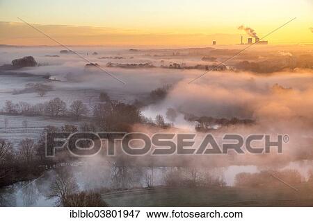"Aerial view, sunrise, morning mist above the Lippe river, Hamm, Ruhr area, North Rhine-Westphalia, Germany, Europe" View Large Photo Image Stock Photo - "Aerial view, sunrise, morning mist above the Lippe river, Hamm, Ruhr area, North Rhine-Westphalia, Germany, Europe". Fotosearch