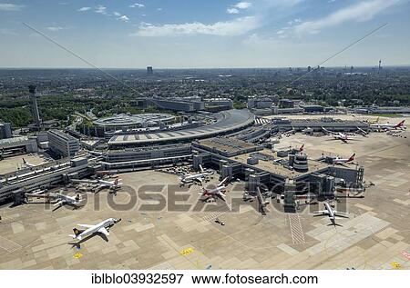 "Aerial view, terminals with gates and jet bridges, Dusseldorf Airport, Dusseldorf, Rhineland, North Rhine-Westphalia, Germany, Europe" View Large Photo Image Stock Photo - "Aerial view, terminals with gates and jet bridges, Dusseldorf Airport, Dusseldorf, Rhineland, North Rhine-Westphalia, Germany, Europe". Fotosearch