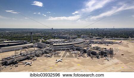 "Aerial view, terminals with gates and jet bridges, Dusseldorf Airport, Dusseldorf, Rhineland, North Rhine-Westphalia, Germany, Europe" View Large Photo Image Stock Photograph - "Aerial view, terminals with gates and jet bridges, Dusseldorf Airport, Dusseldorf, Rhineland, North Rhine-Westphalia, Germany, Europe". Fotosearch