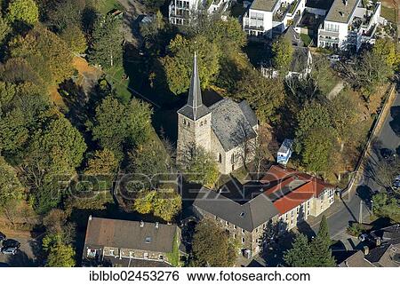 "Aerial view, the 1000-year-old Stiepel village church, Bochum, Ruhr area, North Rhine-Westphalia, Germany, Europe" View Large Photo Image Stock Photograph - "Aerial view, the 1000-year-old Stiepel village church, Bochum, Ruhr area, North Rhine-Westphalia, Germany, Europe". Fotosearch