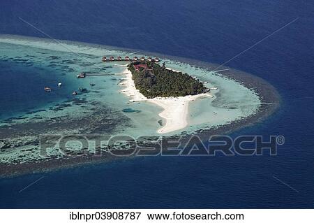 "Aerial view, tourist resort with a sandy beach, Ari Atoll, Indian Ocean, Maldives, Asia" View Large Photo Image Stock Photo - "Aerial view, tourist resort with a sandy beach, Ari Atoll, Indian Ocean, Maldives, Asia". Fotosearch