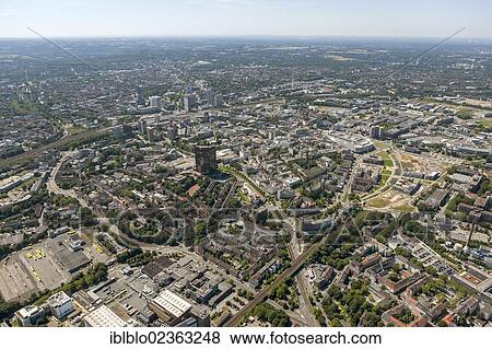 "Aerial view, town centre of Essen, from the east, Essen, Ruhr Area, North Rhine-Westphalia, Germany, Europe" View Large Photo Image Stock Photo - "Aerial view, town centre of Essen, from the east, Essen, Ruhr Area, North Rhine-Westphalia, Germany, Europe". Fotosearch