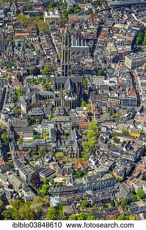 "Aerial view, town centre with St. Martin's Cathedral or Dom Church, Domkerk, Utrecht, Province of Utrecht, Netherlands" View Large Photo Image Stock Image - "Aerial view, town centre with St. Martin's Cathedral or Dom Church, Domkerk, Utrecht, Province of Utrecht, Netherlands". Fotosearch