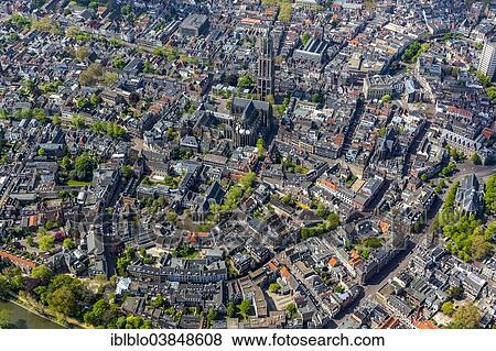 "Aerial view, town centre with St. Martin's Cathedral or Dom Church, Domkerk, Utrecht, Province of Utrecht, Netherlands" View Large Photo Image Stock Photo - "Aerial view, town centre with St. Martin's Cathedral or Dom Church, Domkerk, Utrecht, Province of Utrecht, Netherlands". Fotosearch