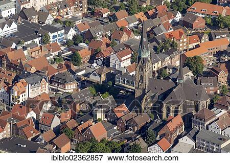 "Aerial view, Town Hall, St. Mary's Church, St. Bartholomew, Ahlen, Ruhr area, North Rhine-Westphalia, Germany, Europe" View Large Photo Image Stock Photo - "Aerial view, Town Hall, St. Mary's Church, St. Bartholomew, Ahlen, Ruhr area, North Rhine-Westphalia, Germany, Europe". Fotosearch