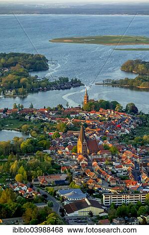 "Aerial view, town of Robel, Church of St. Nikolai at the front and St. Mary's Church at the back, harbour entrance to Muritz Lake, Robel Muritz, Mecklenburg Lake District, Mecklenburg-Western Pomerania, Germany, Europe" View Large Photo Image Stock Photo - "Aerial view, town of Robel, Church of St. Nikolai at the front and St. Mary's Church at the back, harbour entrance to Muritz Lake, Robel Muritz, Mecklenburg Lake District, Mecklenburg-Western Pomerania, Germany, Europe". Fotosearch