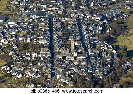 "Aerial view, town of Schmallenberg with the church of St. Alexander, Schmallenberg, Sauerland area, North Rhine-Westphalia, Germany, Europe" View Large Photo Image Stock Photograph - "Aerial view, town of Schmallenberg with the church of St. Alexander, Schmallenberg, Sauerland area, North Rhine-Westphalia, Germany, Europe". Fotosearch