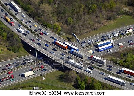"Aerial view, traffic jam on a motorway, Autobahn, Hamburg, Hamburg, Germany, Europe" View Large Photo Image Picture - "Aerial view, traffic jam on a motorway, Autobahn, Hamburg, Hamburg, Germany, Europe". Fotosearch