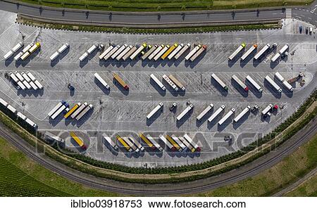 "Aerial view, truck parking at IKEA logistics center Ellingshausen, Mengede, Dortmund, Ruhr district, North Rhine-Westphalia, Germany, Europe" View Large Photo Image Stock Image - "Aerial view, truck parking at IKEA logistics center Ellingshausen, Mengede, Dortmund, Ruhr district, North Rhine-Westphalia, Germany, Europe". Fotosearch