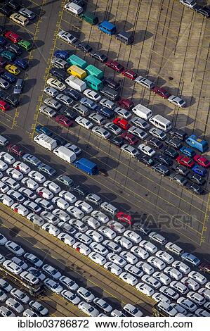 "Aerial view, UniKai car lot for shipment of cars, Hamburg, Germany, Europe" View Large Photo Image Stock Image - "Aerial view, UniKai car lot for shipment of cars, Hamburg, Germany, Europe". Fotosearch