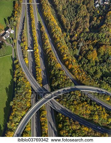 "Aerial view, Velbert-Nord junction, A535 and A44 motorways, Velbert, Ruhrgebiet, North Rhine-Westphalia, Germany, Europe" View Large Photo Image Stock Image - "Aerial view, Velbert-Nord junction, A535 and A44 motorways, Velbert, Ruhrgebiet, North Rhine-Westphalia, Germany, Europe". Fotosearch