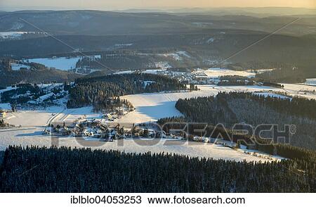 "Aerial view, village in the snow, Lenneplatze district of Winterberg, Hochsauerland district, Sauerland, North Rhine-Westphalia, Germany, Europe" View Large Photo Image Stock Image - "Aerial view, village in the snow, Lenneplatze district of Winterberg, Hochsauerland district, Sauerland, North Rhine-Westphalia, Germany, Europe". Fotosearch