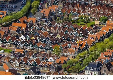 "Aerial view, Volendam, Province of North Holland, Netherlands" View Large Photo Image Picture - "Aerial view, Volendam, Province of North Holland, Netherlands". Fotosearch