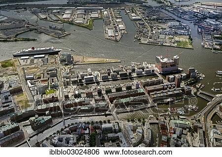 "Aerial view, warehouse district, HafenCity, Elbe River, Elbe Philharmonic Hall on Kaiserkai, Hamburg-Port, Hamburg, Hamburg, Germany, Europe" View Large Photo Image Stock Photograph - "Aerial view, warehouse district, HafenCity, Elbe River, Elbe Philharmonic Hall on Kaiserkai, Hamburg-Port, Hamburg, Hamburg, Germany, Europe". Fotosearch