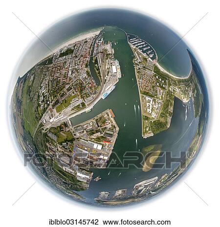 "Aerial view, Warnemuende harbour, fisheye shot, Warnemunde, Rostock, Mecklenburg-Western Pomerania, Germany, Europe" View Large Photo Image Stock Image - "Aerial view, Warnemuende harbour, fisheye shot, Warnemunde, Rostock, Mecklenburg-Western Pomerania, Germany, Europe". Fotosearch
