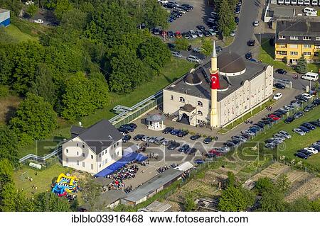 "Aerial view, Yunus Emre Mosque or Yunus Emre Camii, Hamm, Ruhr district, North Rhine-Westphalia, Germany, Europe" View Large Photo Image Stock Photo - "Aerial view, Yunus Emre Mosque or Yunus Emre Camii, Hamm, Ruhr district, North Rhine-Westphalia, Germany, Europe". Fotosearch