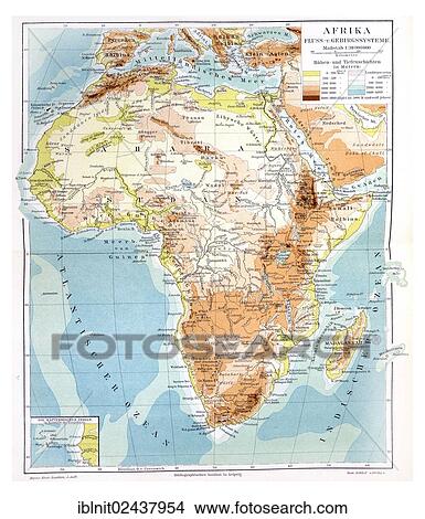 "Africa, Rivers and Mountains, an illustration from Meyers Konversations-Lexikon, an encyclopedia from 1897" View Large Photo Image Picture - "Africa, Rivers and Mountains, an illustration from Meyers Konversations-Lexikon, an encyclopedia from 1897". Fotosearch