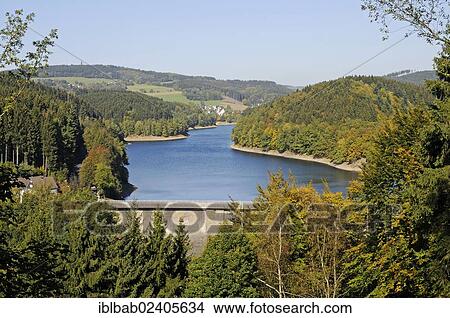"Agger Valley Dam and Reservoir, Bergneustadt, Bergisches Land, North Rhine-Westphalia, Germany, Europe, PublicGround, Europe" View Large Photo Image Picture - "Agger Valley Dam and Reservoir, Bergneustadt, Bergisches Land, North Rhine-Westphalia, Germany, Europe, PublicGround, Europe". Fotosearch