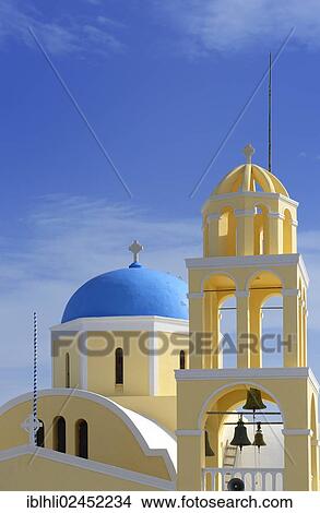 Picture - "Agios Georgios Church, Oia, Santorini, Cyclades, Greek Islands, Greece, Europe". Fotosearch