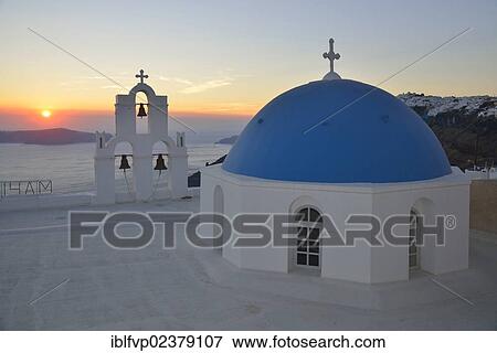 "Agios Gerasimos church at dusk, Firostefani, Santorini, Cyclades, Greek Islands, Greece, Europe" View Large Photo Image Stock Photo - "Agios Gerasimos church at dusk, Firostefani, Santorini, Cyclades, Greek Islands, Greece, Europe". Fotosearch