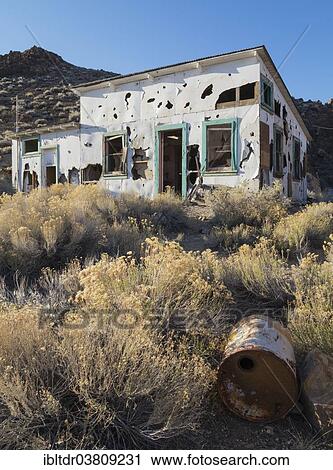 Stock Image - "Aguereberry Camp, Panamint Range, Death Valley National Park, California, USA". Fotosearch