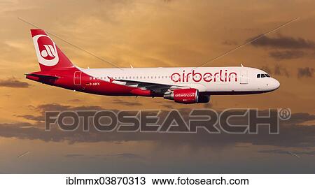 Air Berlin Airbus A320-214 in flight at night View Large Photo Image Stock Image - Air Berlin Airbus A320-214 in flight at night. Fotosearch