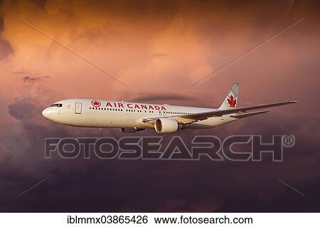 Air Canada Boeing 767-333 ER in flight in a storm View Large Photo Image Stock Photograph - Air Canada Boeing 767-333 ER in flight in a storm. Fotosearch