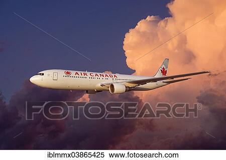 Air Canada Boeing 767-333 ER in flight in a storm View Large Photo Image Stock Photography - Air Canada Boeing 767-333 ER in flight in a storm. Fotosearch